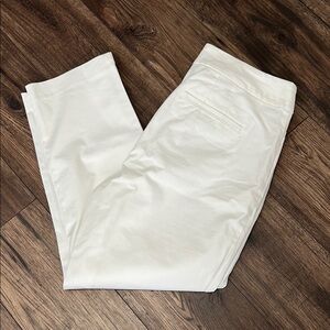 Ann Taylor White Ankle Pants